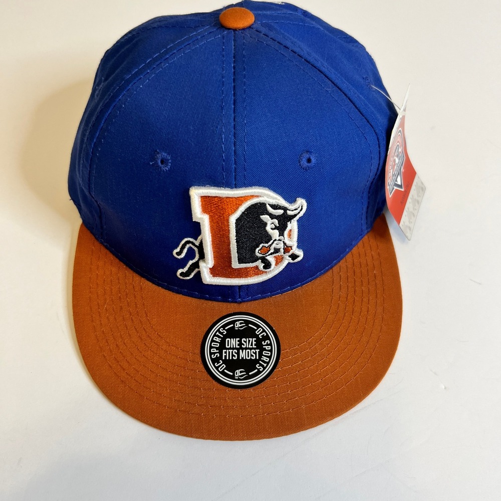 Durham Bulls MiLB Hat OC Sports Blue Orange Bull Durham Alliance Theatre NWT